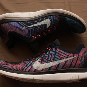 Nike Free 4.0 Flyknit Running Shoes Dark Obsidian